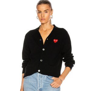COMME DES GARCONS PLAY UNISEX CARDIGAN